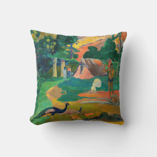 Cojín Decorativo Paul Gauguin - Paisaje con Pavos Reales / Matamoe