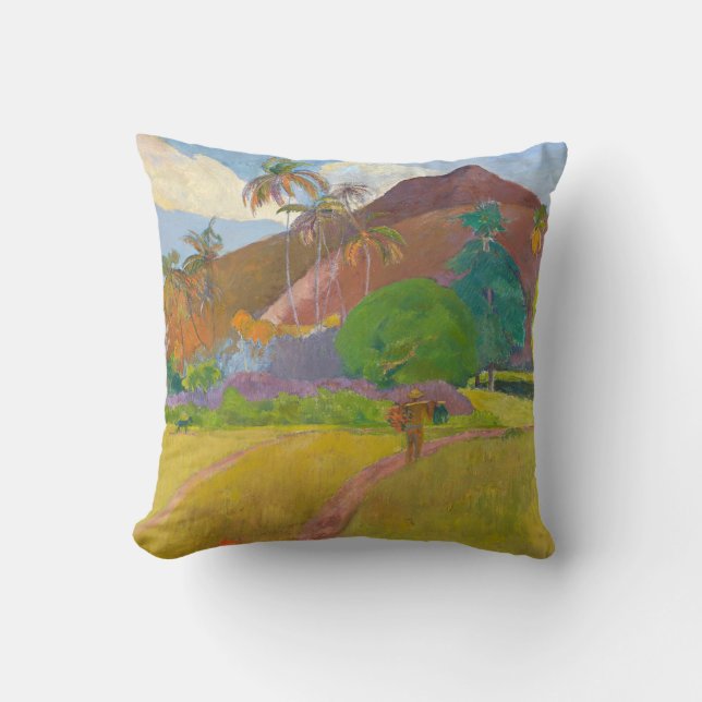 Cojín Decorativo Paul Gauguin - Paisaje Tahitiano (Anverso)