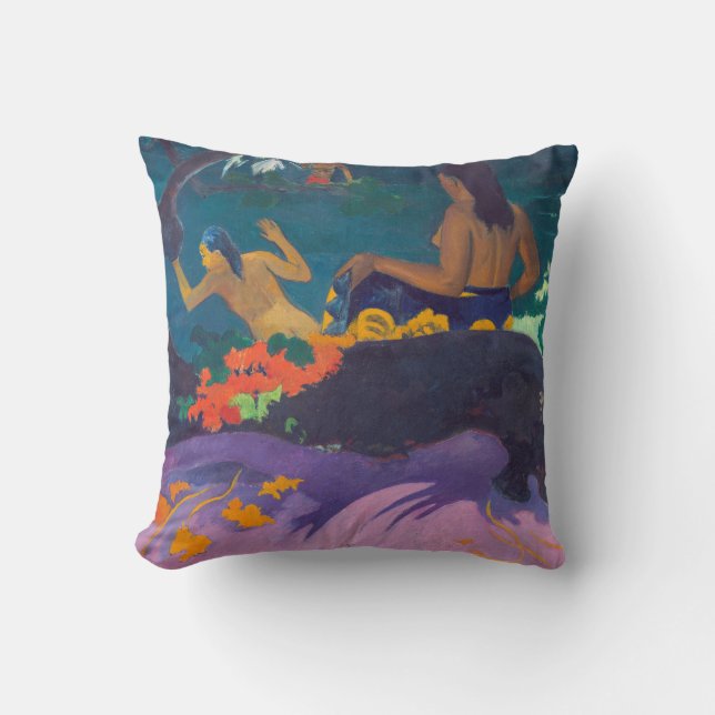 Cojín Decorativo Paul Gauguin - Por el mar / Fatata te Miti (Anverso)