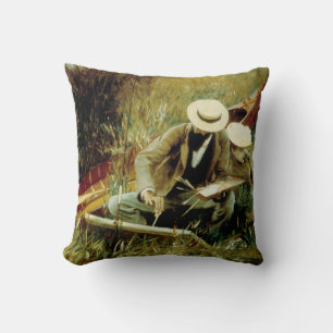 Cojín Decorativo Paul Helleu Sketching con su esposa