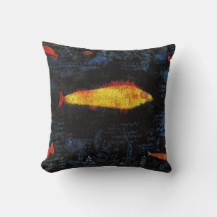 Cojín Decorativo Paul Klee The Goldfish Vintage Watercolor Art