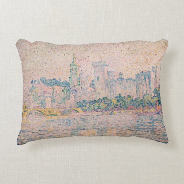 Cojín Decorativo Paul Signac - Aviñón, mañana (Anverso)