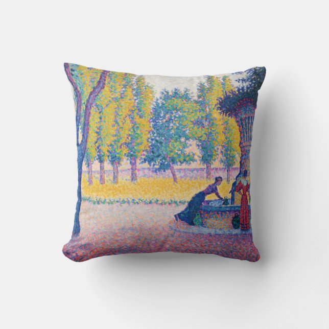 Cojín Decorativo Paul Signac - Fuente de los Lices, Saint-Tropez (Anverso)