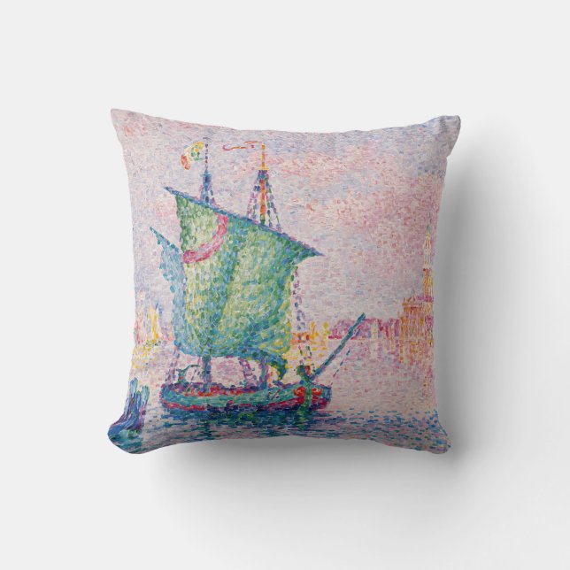Cojín Decorativo Paul Signac - Venecia, la nube rosa (Anverso)