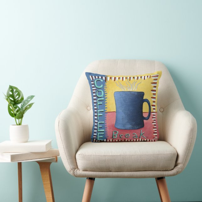 Cojín Decorativo Pausa de café (Silla)