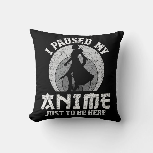 Cojín Decorativo Pausa Mi Anime Para Estar Aquí Mujeres Hombres Ani (Anverso)
