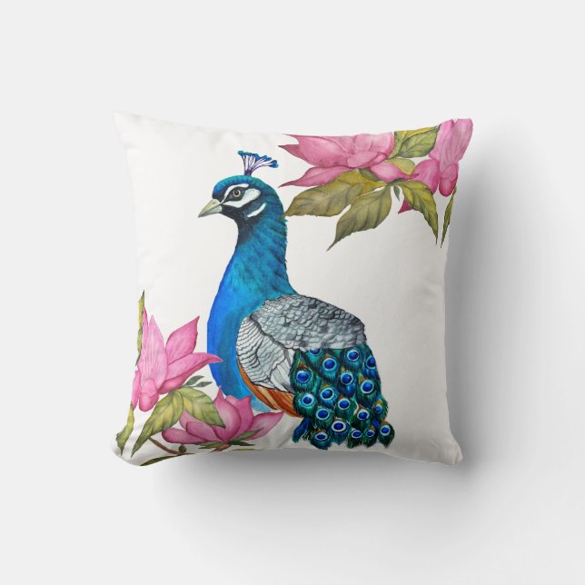 Cojín Decorativo Pavo de agua (Anverso)