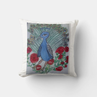 Cojín Decorativo Pavo real amor rosa