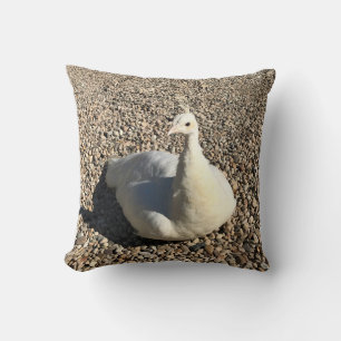 Cojín Decorativo Pavo Real Blanco, Idaho