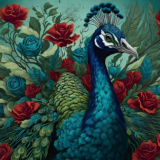 Cojín Decorativo pavo real: celebración alegre de la naturaleza