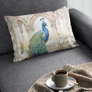 Cojín Decorativo Pavo real de jardín floral estilo indio vintage