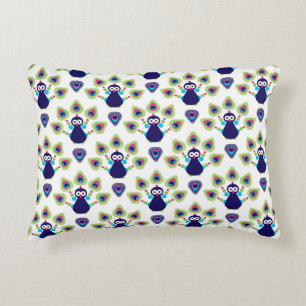 Cojín Decorativo pavo real exótico retro de la India