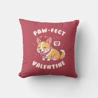 Cojín Decorativo Paw-Fect Valentine - Corgi Dog Valentine Gift
