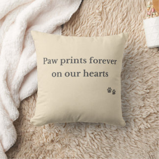 Cojín Decorativo Paw Prints Forever Pet Memorial Pillow