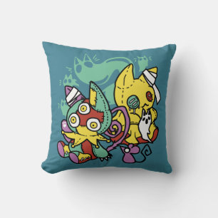 Cojín Decorativo Paw-sitivamente Espantoso Gatos Monstruosos de H