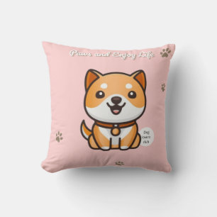 Cojín Decorativo Paws and Enjoy Life Shiba Pillow