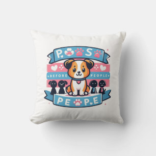 Cojín Decorativo Paws Antes De Que La Gente Cute A Perro Con Decora