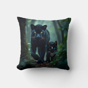 Cojín Decorativo Paws de medianoche: Panther Pal de Felini
