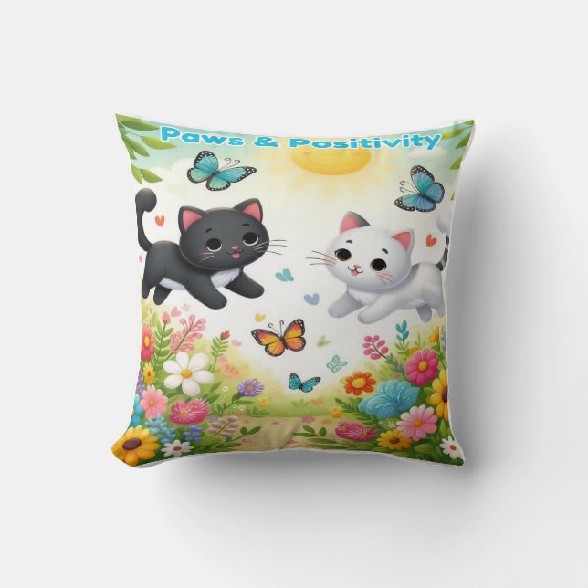 Cojín Decorativo Paws & Positivity  (Anverso)