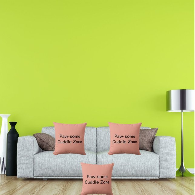 Cojín Decorativo Pawsome Cuddle Zone Cute Cat personalizado moderno (Subido por el creador)