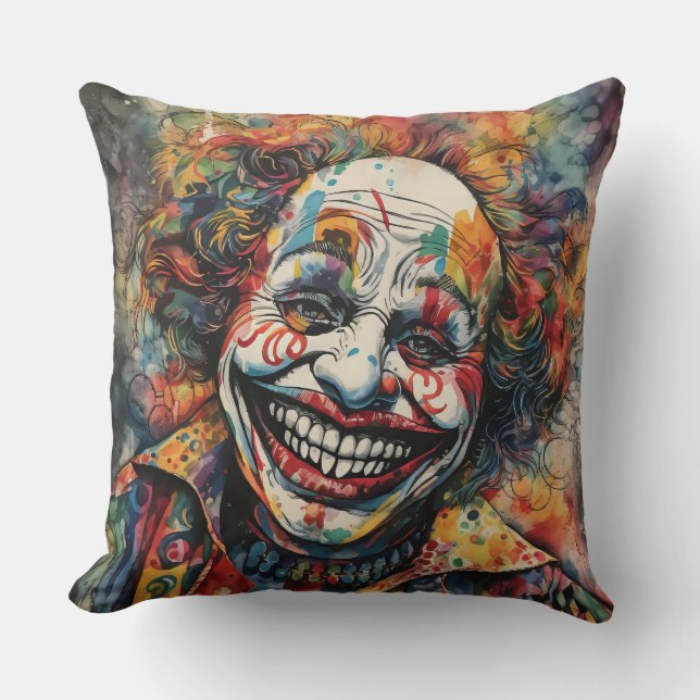 Cojín Decorativo Payaso asustado (Anverso)