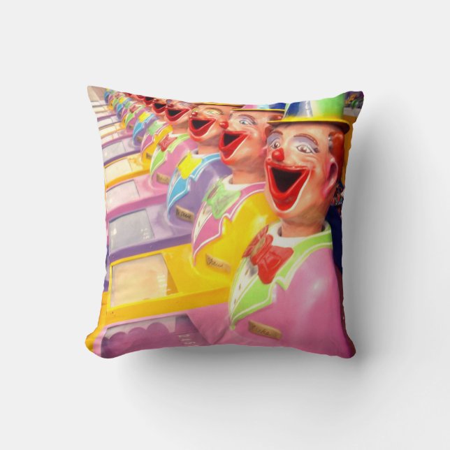 Cojín Decorativo Payasos de Cara Feliz, Almohadón. (Anverso)