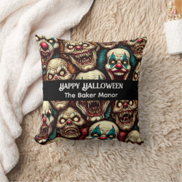 Cojín Decorativo Payasos de Halloween Espeluznantes
