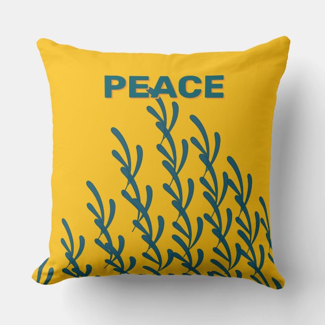 Cojín Decorativo PAZ Amarillo  (Anverso)