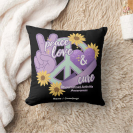 Cojín Decorativo Paz Amor Cura Artritis Reumatoide Conciencia
