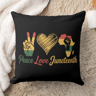 Cojín Decorativo Paz Amor Juneteenth