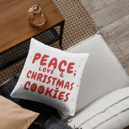 Cojín Decorativo Paz, amor y Navidades cookies