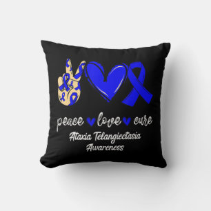 Cojín Decorativo Paz Cure Ataxia Telangiectasia Cinta Azul