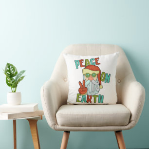Cojín Decorativo Paz en la Tierra Hippie Santa