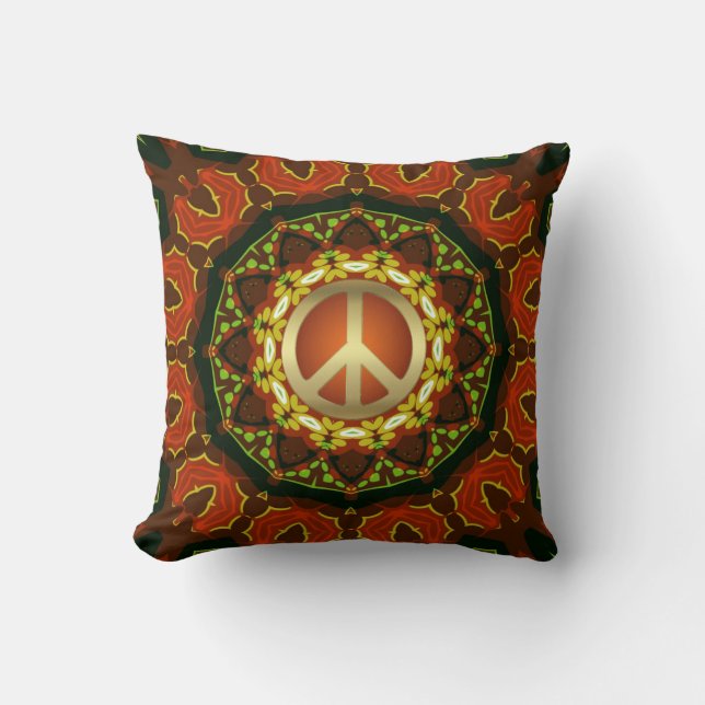 Cojín Decorativo Paz Mandala Boho Batik Cushion / Pillow (Anverso)