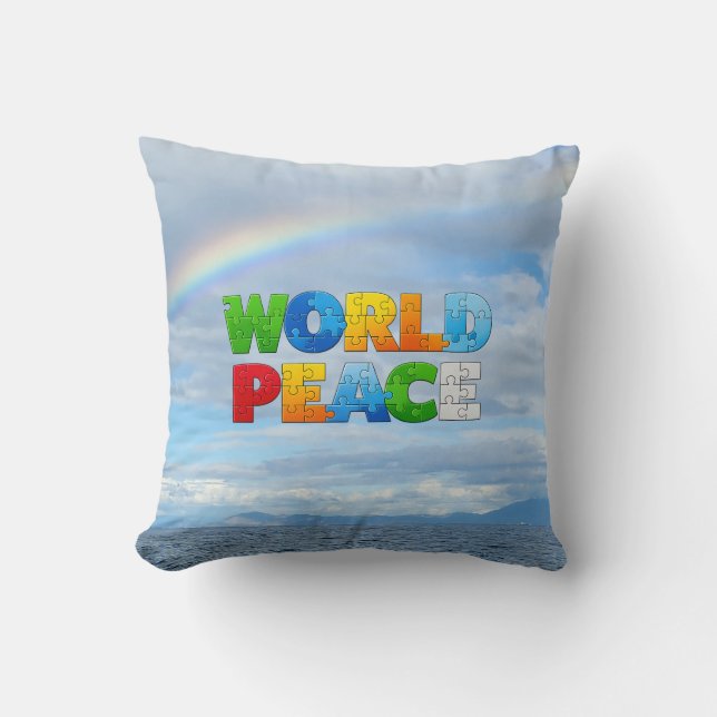 Cojín Decorativo Paz Mundial (Anverso)