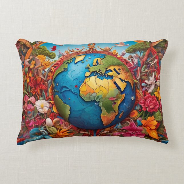 COJÍN DECORATIVO PAZ MUNDIAL (Anverso)