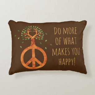 Cojín Decorativo Paz para los Árboles - Corazón de poder de las flo