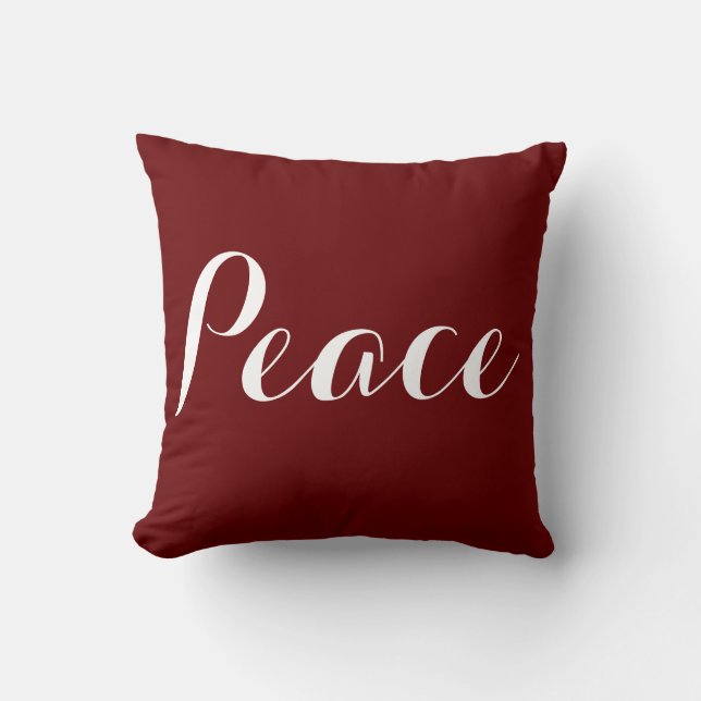 Cojín Decorativo Paz roja y blanca (Anverso)