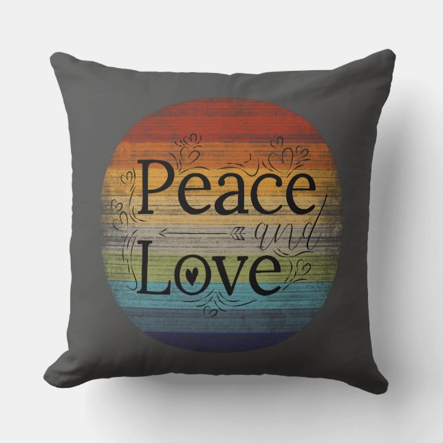 Cojín decorativo Paz y Amor (Anverso)
