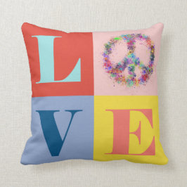 Cojín Decorativo Paz y amor | Pop | Moderno