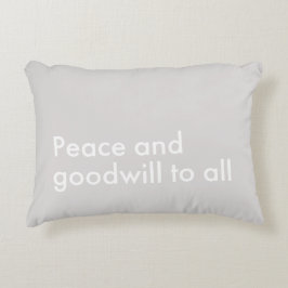 Cojín Decorativo Paz y buena voluntad para todos los días festivos