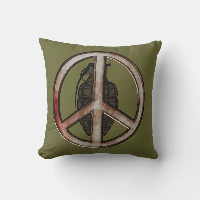 Cojín Decorativo Paz y guerra (Anverso)