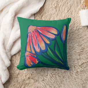 Cojín Decorativo Peace Daisy Flower Florines Flower Art Garden