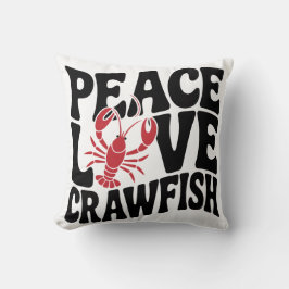 Cojín Decorativo Peace Love and Crawfish Cajun 