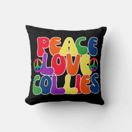 Cojín Decorativo Peace Love Collies Pillow