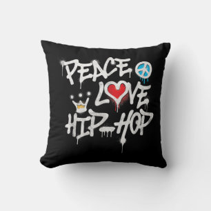 Cojín Decorativo Peace Love Hip Hop Dance
