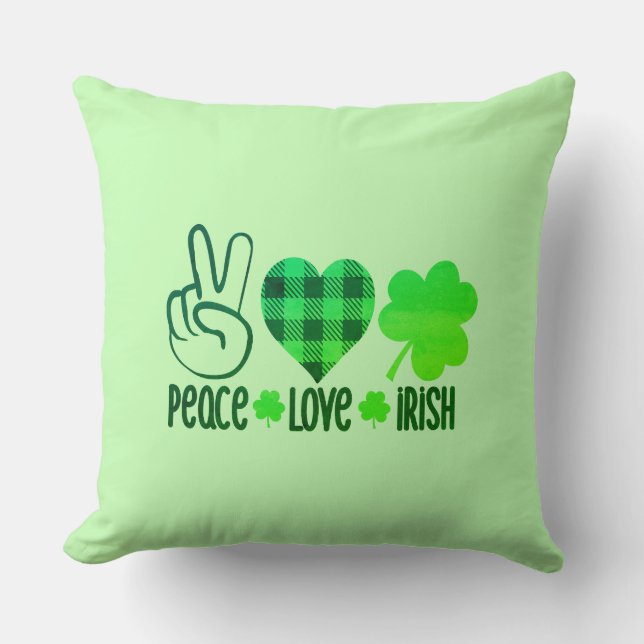 Cojín Decorativo Peace Love Irish-66677 (Anverso)