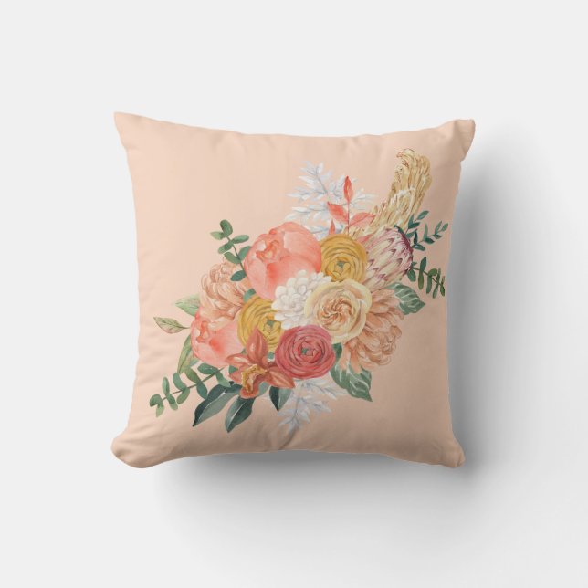 Cojín Decorativo Peach Blossom Bouquet Pillow (Anverso)