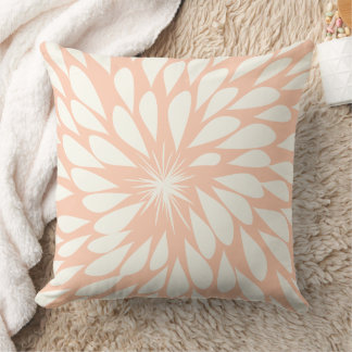 Cojín Decorativo Peach Chrysanthemum Floral
