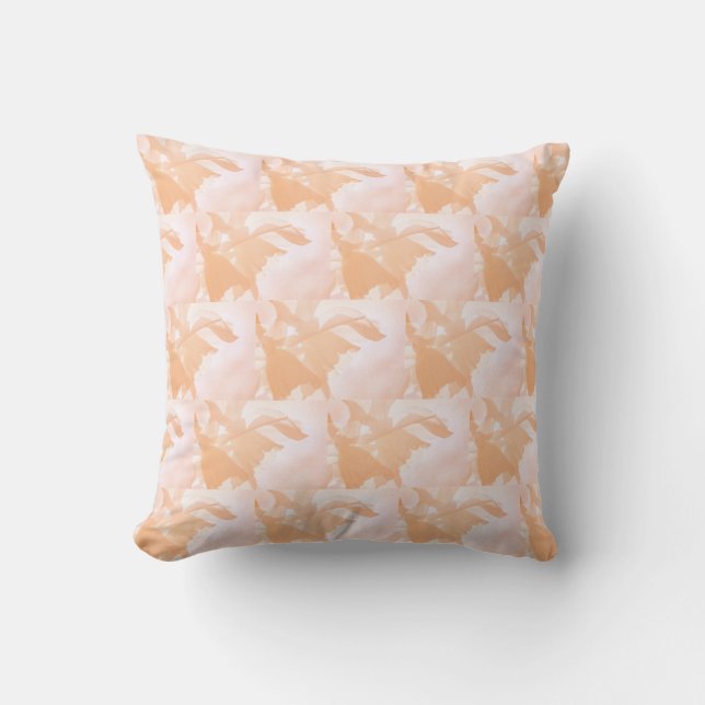 Cojín Decorativo Peach Fuzz Abstract Floral (Anverso)